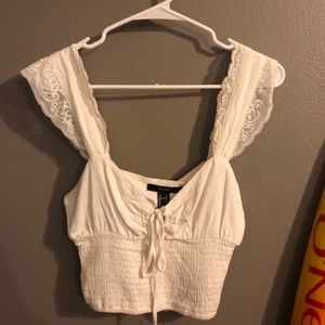 White tight fitted tank top